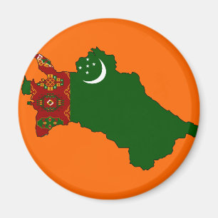Imã Mapa da bandeira de Turkmenistan