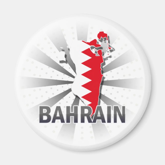 Imã Mapa da bandeira do Bahrein 2.0 (Frente)
