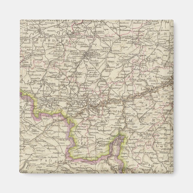 Imã Mapa da Bélgica e do Luxemburgo (Frente)