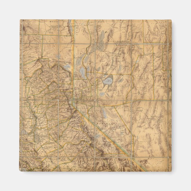 Imã Mapa Da Califórnia E De Nevada (Frente)