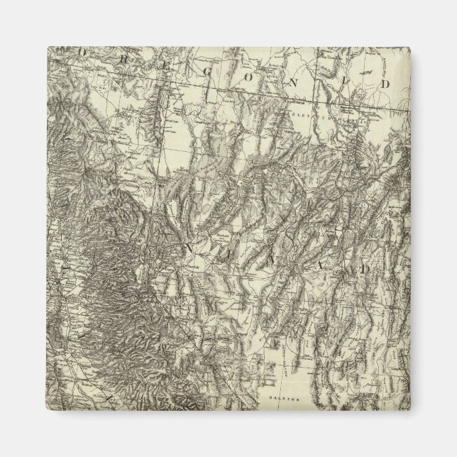 Imã Mapa da Califórnia e de Nevada (Frente)