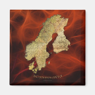 Imã Mapa da Cartografia Escandinávia