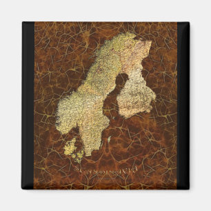 Imã Mapa da Cartografia Escandinávia