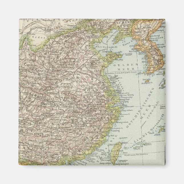 Imã Mapa da China e do Japão (Frente)