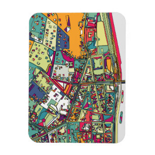 Ímã Mapa da cidade de Budapest, Hungria