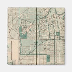 Imã Mapa da cidade de Fort Wayne com Cedarville