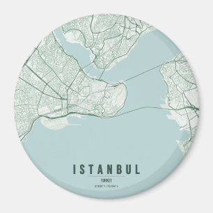 Imã Mapa da Cidade de Istambul Turquia Design Minimali