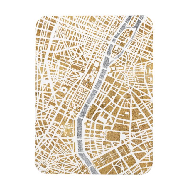 Ímã Mapa Da Cidade De Paris (Vertical)