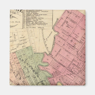 Imã Mapa da cidade de Petaluma em 1877