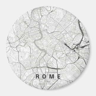Imã Mapa da Cidade de Roma Itália Design Minimalista