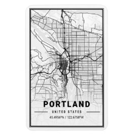 Ímã Mapa da Cidade do Viagem, nos EUA, em Portland