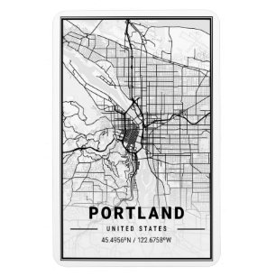 Ímã Mapa da Cidade do Viagem, nos EUA, em Portland