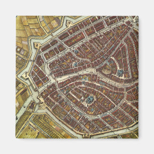 Imã Mapa da cidade do vintage de Leiden
