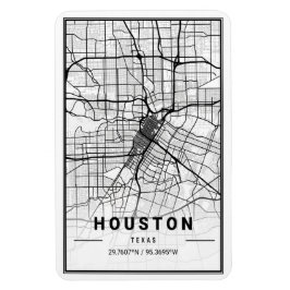 Ímã Mapa da Cidade Viagem de Houston Texas EUA