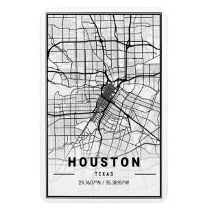 Ímã Mapa da Cidade Viagem de Houston Texas EUA