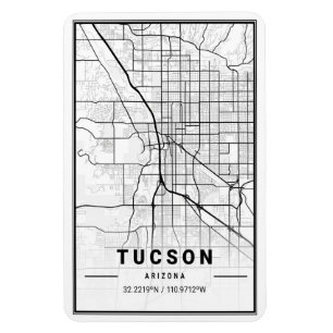 Ímã Mapa da Cidade Viagem de Tucson Arizona EUA