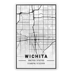 Ímã Mapa da Cidade Viagem do Kansas dos EUA