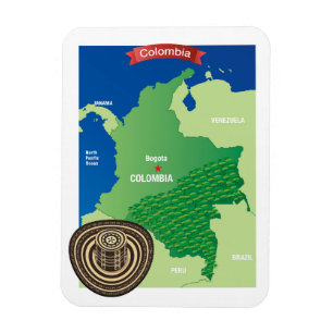 Ímã Mapa da Colômbia