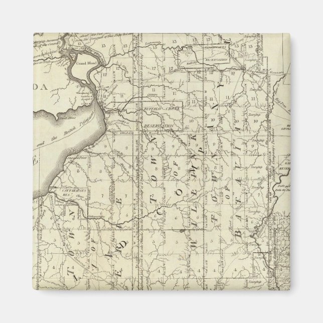 Imã Mapa da Compra de Morris para o Geneseo Ocidental (Frente)