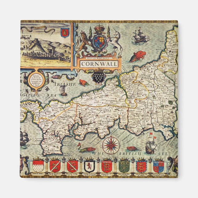 Imã Mapa da Cornualha (Frente)