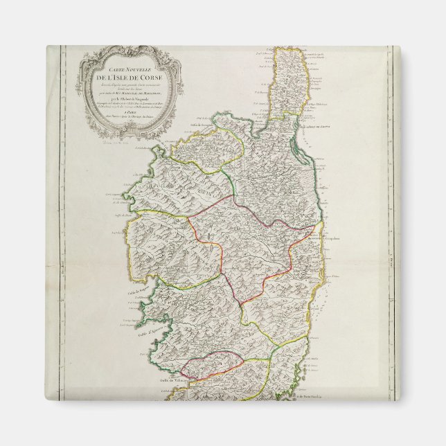 Imã Mapa da Córsega (Frente)