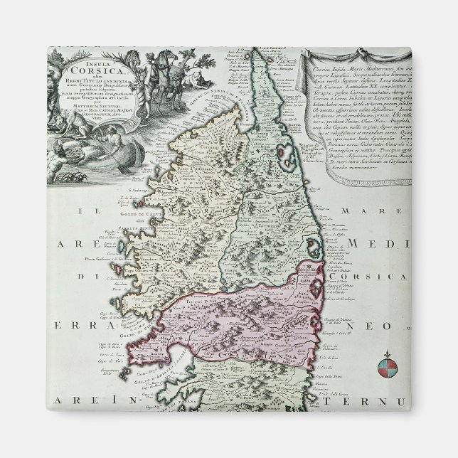 Imã Mapa da Córsega (Frente)