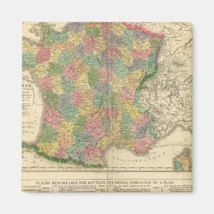 Imã Mapa da cronologia da França