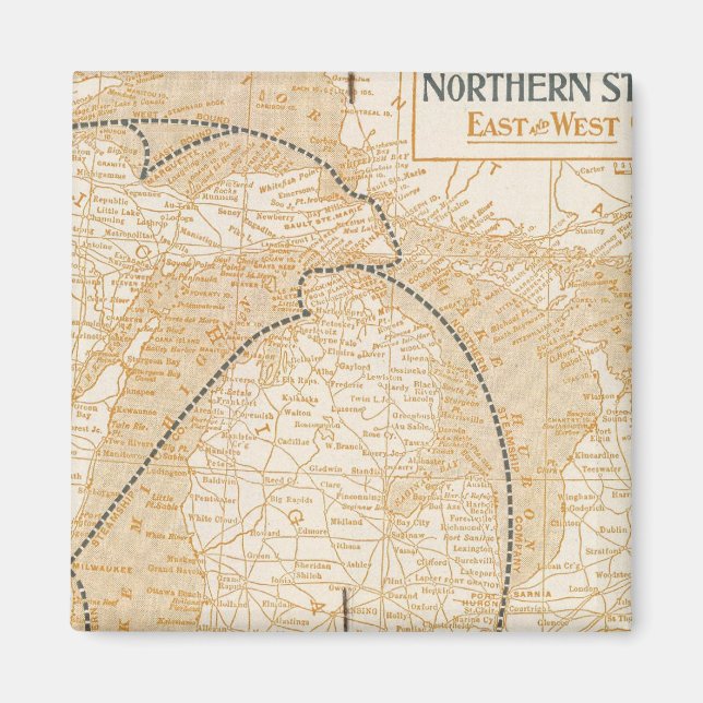 Imã Mapa da empresa de vapor de norte (Frente)