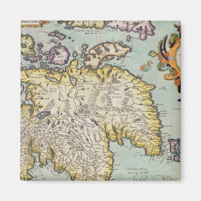 Imã Mapa da Escócia | Miliaria Scotia (Frente)