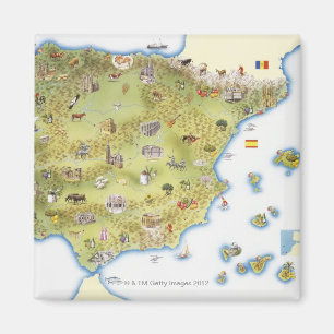 Imã Mapa da espanha e do Portugal