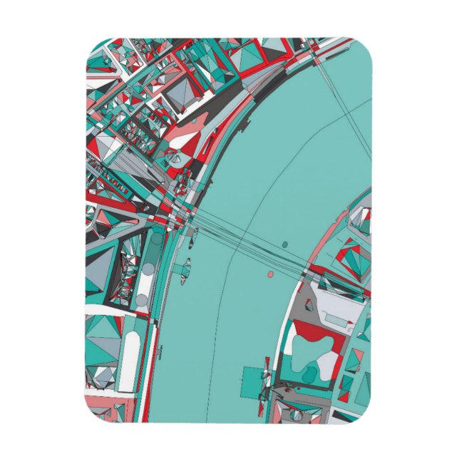 Ímã Mapa da Estrutura de Londres (Vertical)