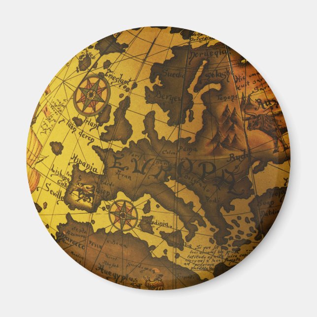 Imã Mapa da Europa (Frente)