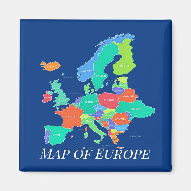 Imã Mapa da Europa (Frente)