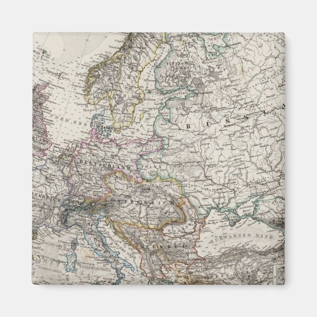 Imã Mapa da Europa por Stieler (Frente)