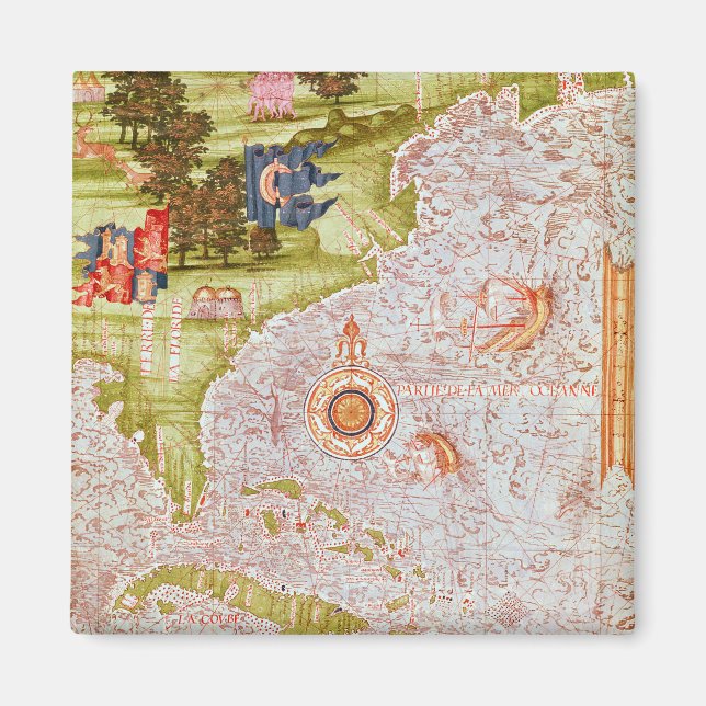 Imã Mapa da Flórida e das Antilhas (Frente)