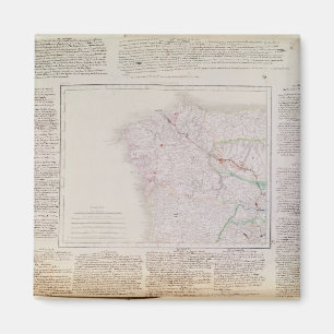 Imã Mapa da Galiza com a rota do exército francês