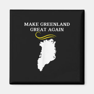 Imã Mapa da Groenlândia com Cabelo Trump