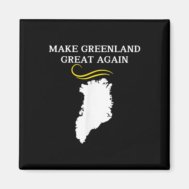 Imã Mapa da Groenlândia com Cabelo Trump (Frente)