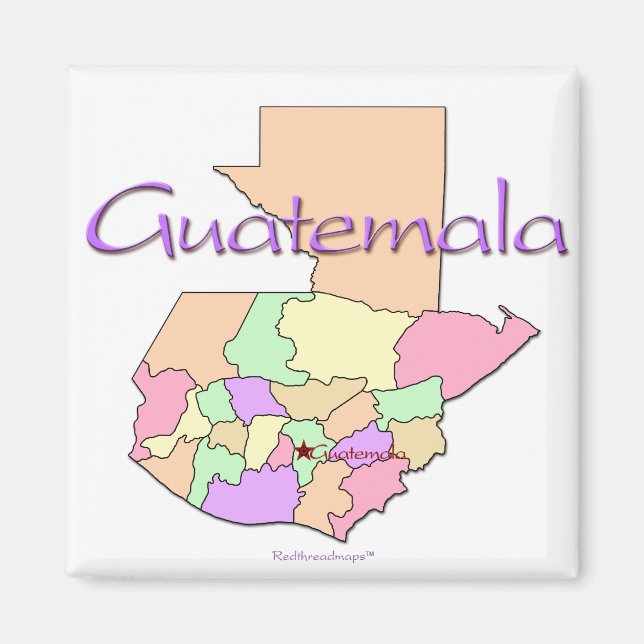 Imã Mapa da Guatemala (Frente)