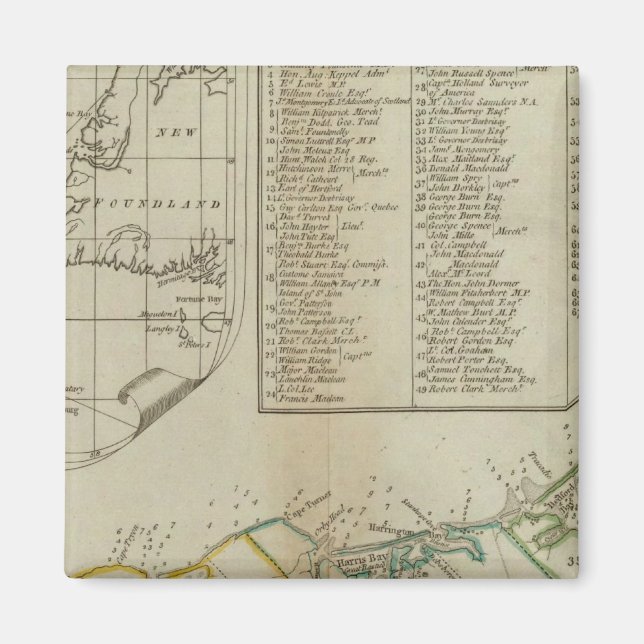 Imã Mapa da Ilha das Ruas John (Frente)