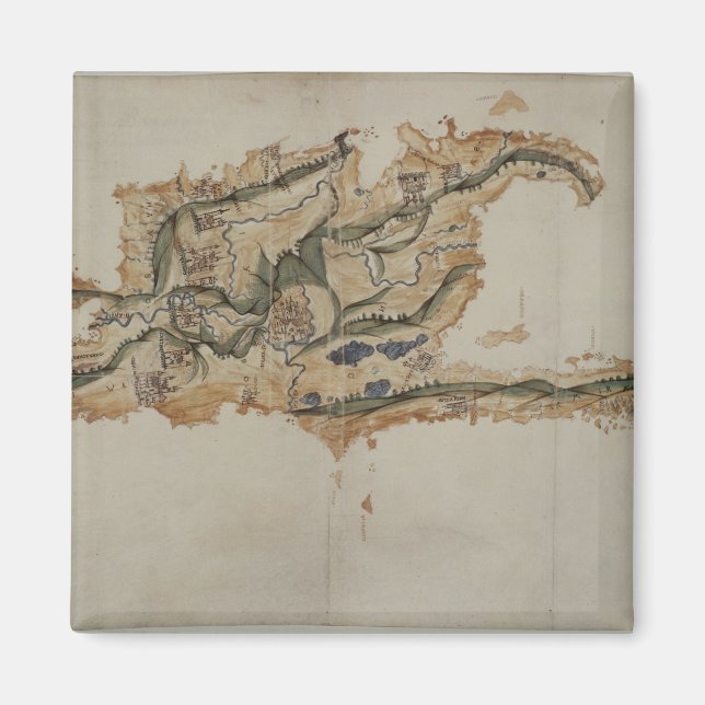 Imã Mapa da ilha de Santo Domingo (Frente)