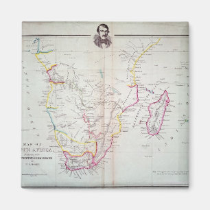 Imã Mapa da ilustração de África do Sul