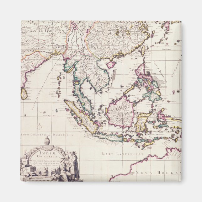 Imã Mapa da Índia e da Índia Oriental (Frente)