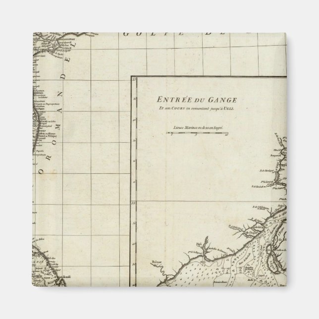 Imã Mapa da Índia gravado (Frente)