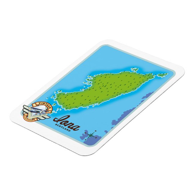 Ímã Mapa da Iona Escócia (Left Side)