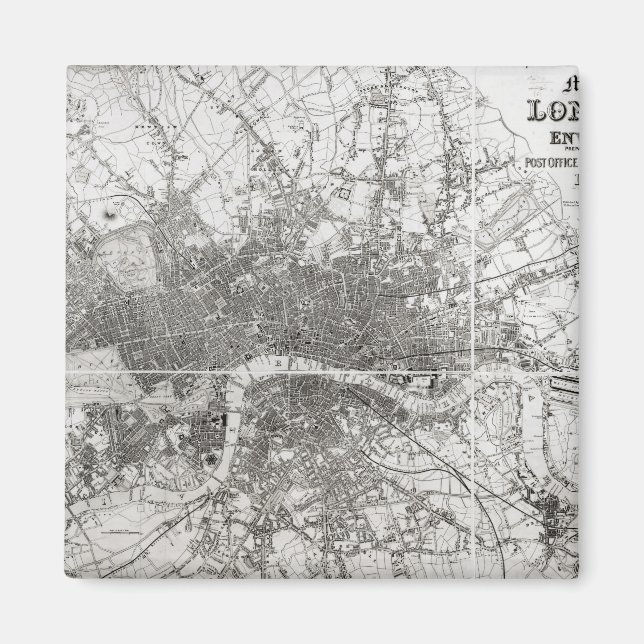 Imã Mapa da Londres Moderna e seus arredores, 1854 (Frente)