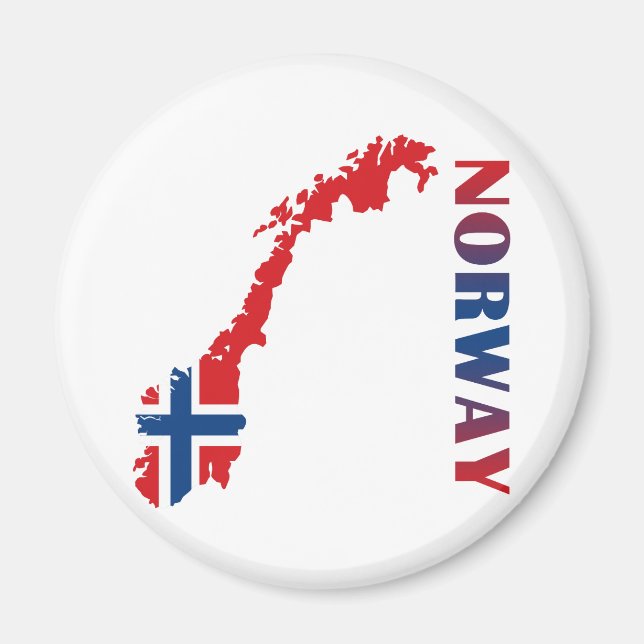 Imã Mapa Da Noruega (Frente)