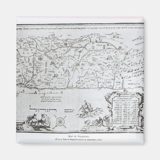 Imã Mapa da Palestina, de uma Passover Haggadah (Frente)