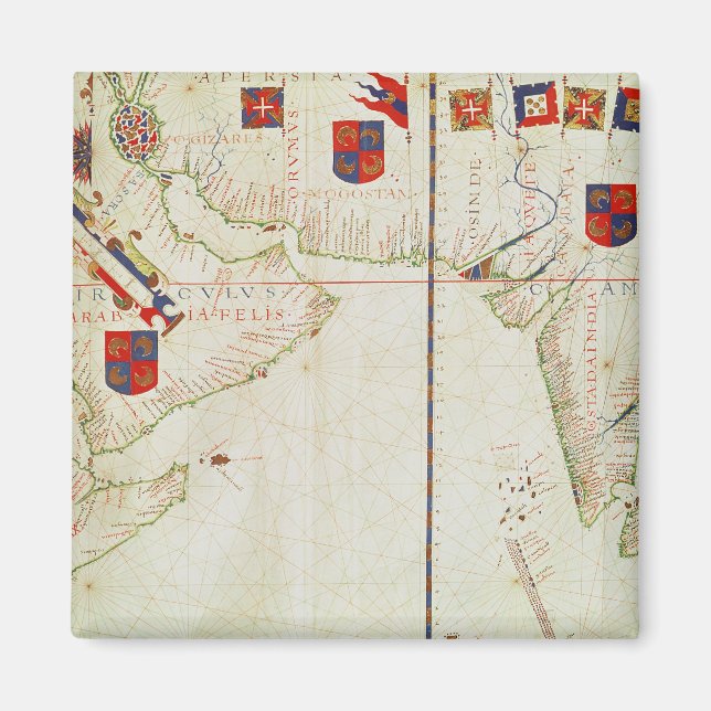 Imã Mapa da Pérsia, da Arábia e da Índia (Frente)