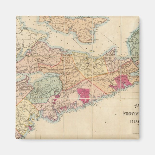 Imã Mapa da Província da Nova Escócia 3 (Frente)